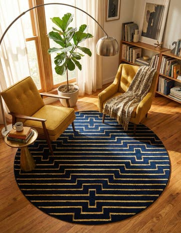 6' x 6' Vogue Geo Round Rug