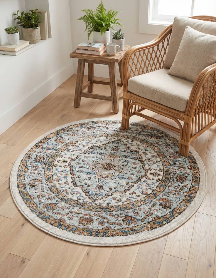 Detail image of 3' 3 x 3' 3 Nyla Round Rug