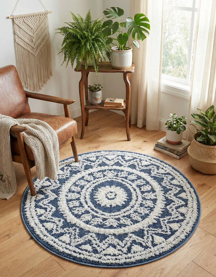 Detail image of 3' 3 x 3' 3 Boho Round Rug