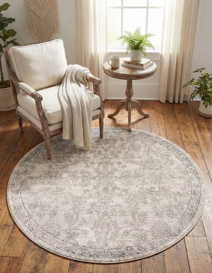 Detail image of 5' 3 x 5' 3 Oregon Round Rug