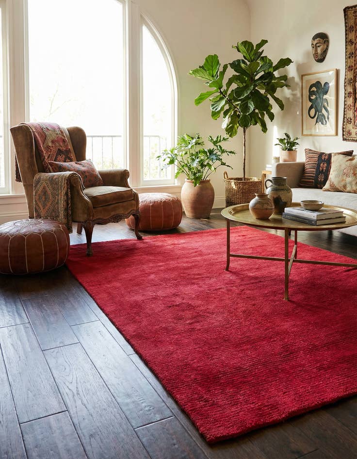 Detail image of 4' 5 x 6' 6 Hand Knotted Kashkuli Gabbeh Rug