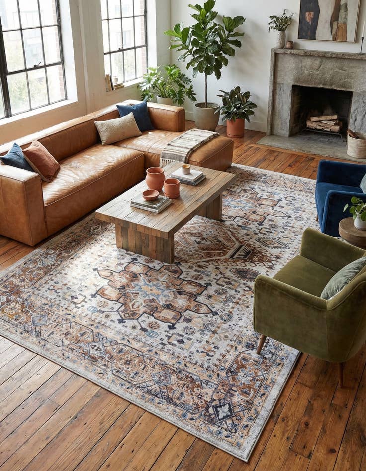 Detail image of 9' 10 x 13' 1 Washable Yara Rug