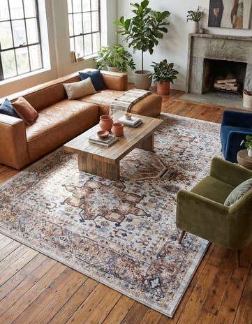 Ivory Almond Washable Yara Rug