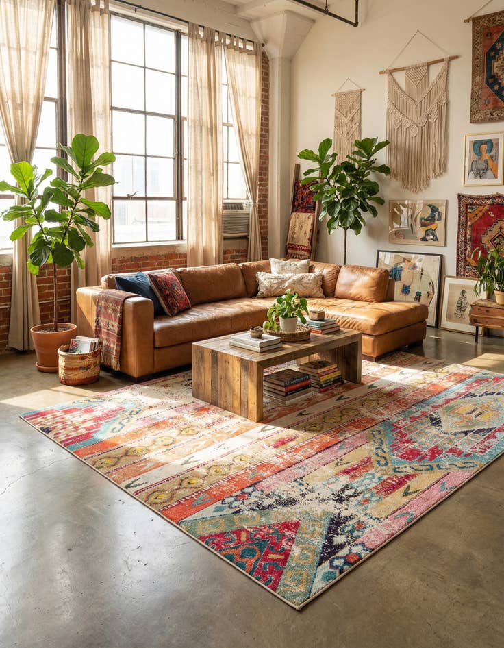 Detail image of 10' x 14' Washable Mesa Rug