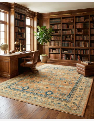 8' 2 x 9' 10 Hand Knotted Oushak Wool Rug