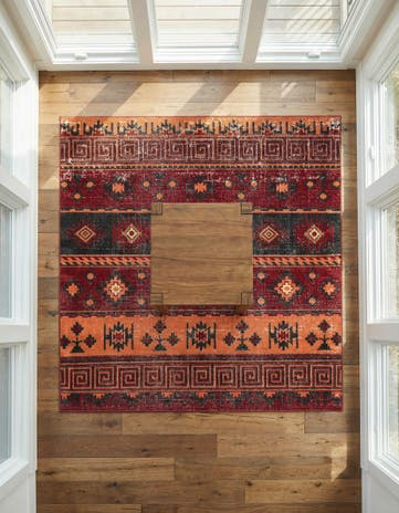 Rust Red Lucerne Square Rug