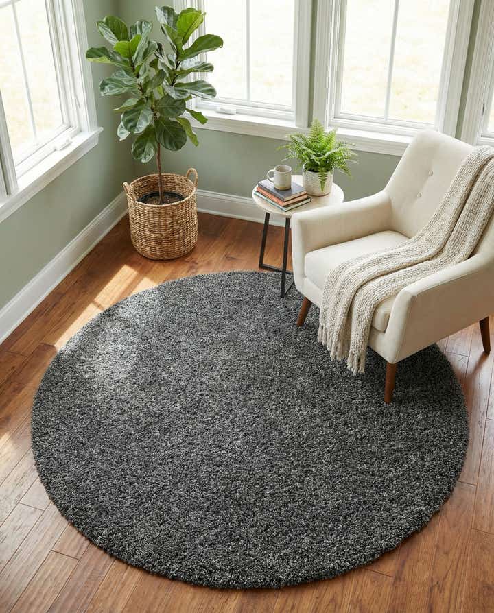 7' x 7' Zermatt Shag Round Rug