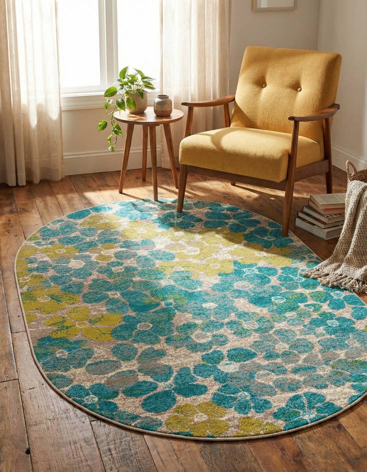 Detail image of 4' x 6' Azalea Oval Rug