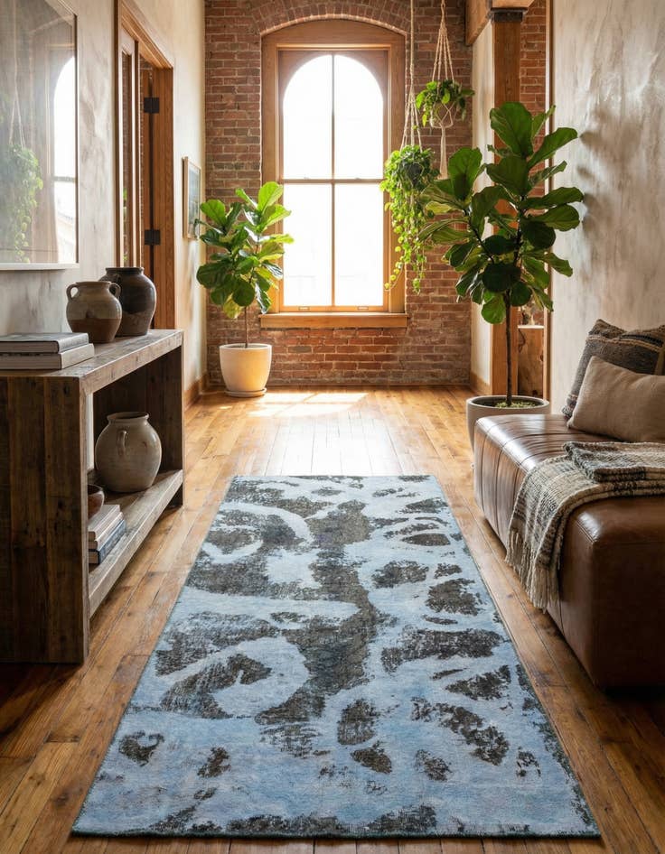 Detail image of 3' 5 x 7' 10 Hand Knotted Ultra Vintage Persian Wool Runner Rug