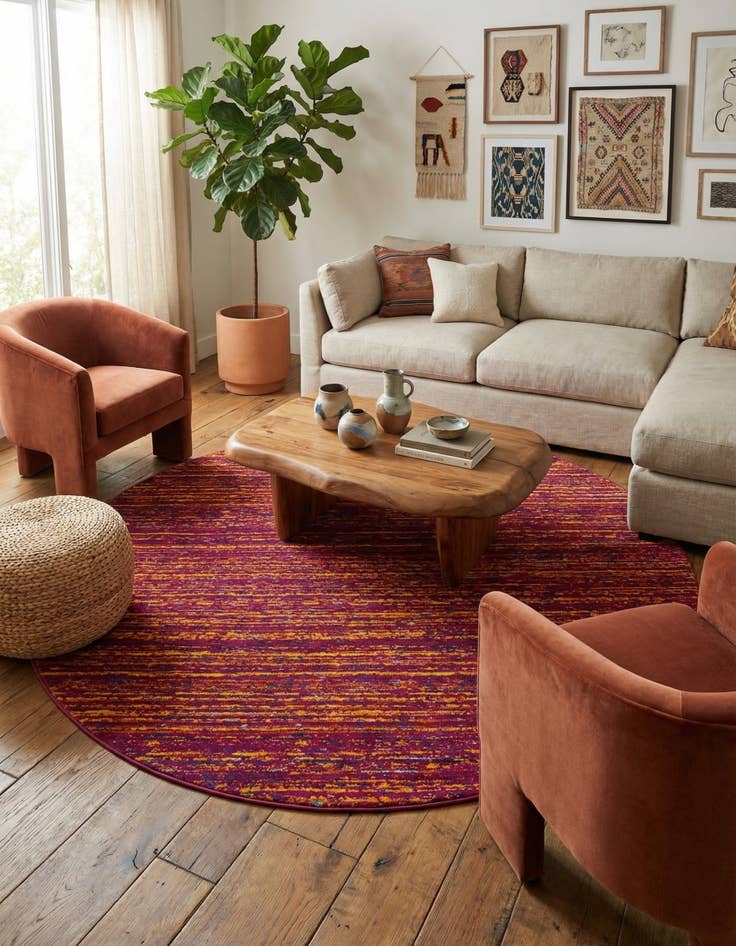 Detail image of 7' 10 x 7' 10 Calypso Round Rug