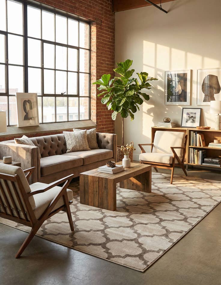 Detail image of 7' 10 x 10' Lattice Rug