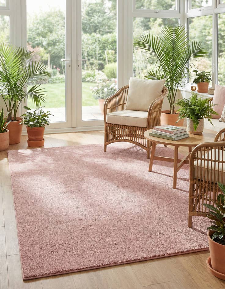 Detail image of 8' x 10' Solid Frieze Rug