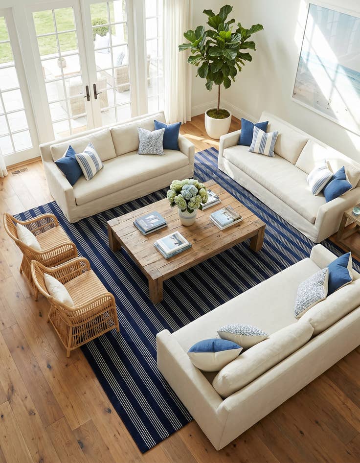 Detail image of 10' x 14' 1 Jill Zarin Striped Wool Rug
