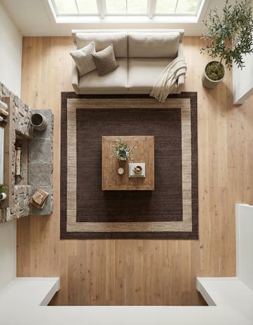 Brown Angelica Square Rug