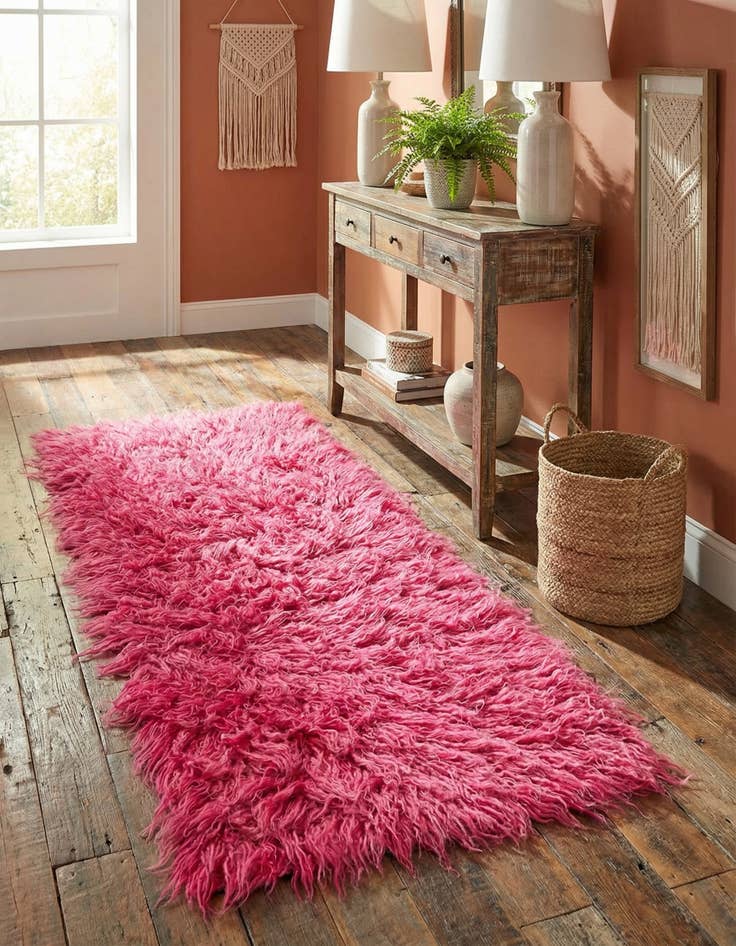 Detail image of 2' x 4' Hand Knotted Moroccan Wool Runner Rug