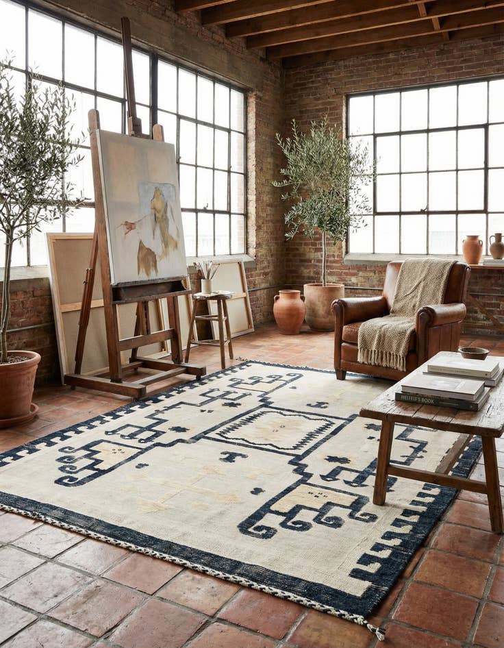 Detail image of 8' 2 x 10' 5 Hand Knotted Moroccan Wool Rug