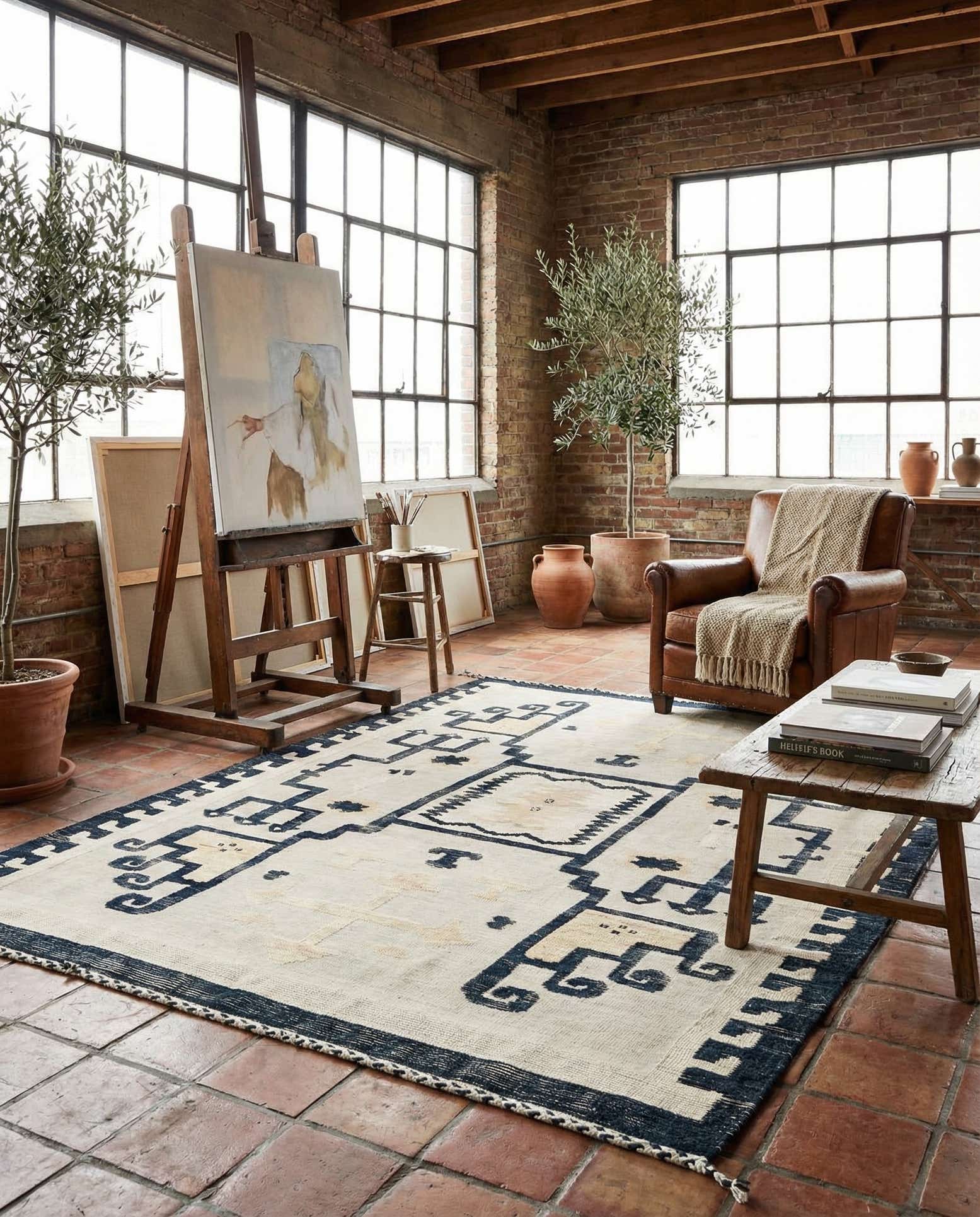 8' 2 x 10' 5 Hand Knotted Moroccan Wool Rug