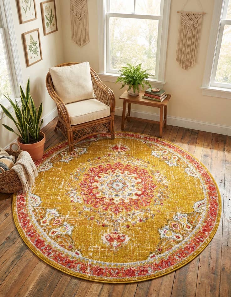 Detail image of 7' x 7' Carrington Round Rug