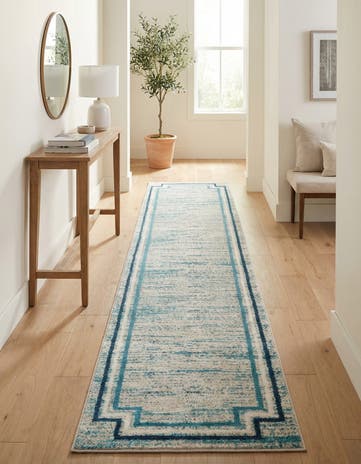 Blue Oasis Runner Rug