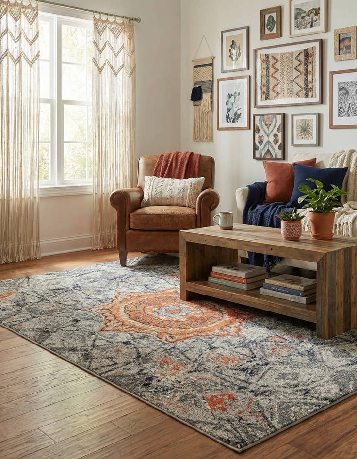 Detail image of 5' x 8' Washable Carnevale Rug