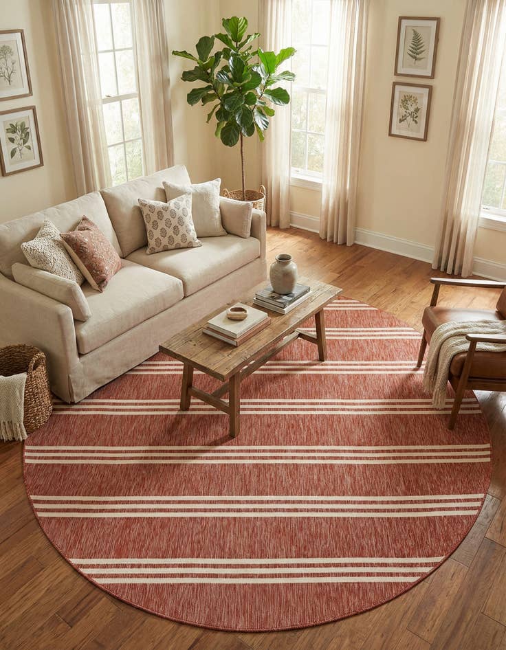 Detail image of 10' 8 x 10' 8  Washable Jill Zarin Anguilla Indoor / Outdoor Round Rug