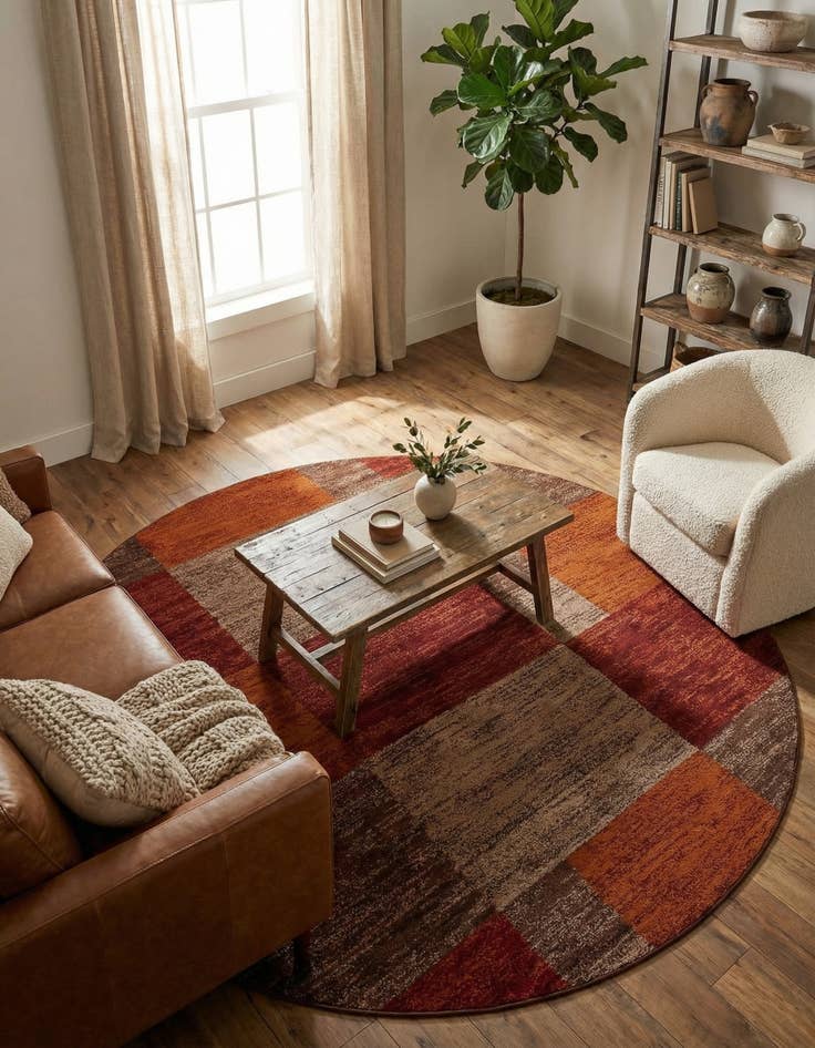 Detail image of 7' 10 x 7' 10 Equinox Round Rug