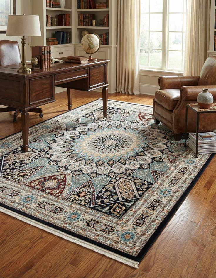 Detail image of 7' 10 x 11' Nain Design Rug