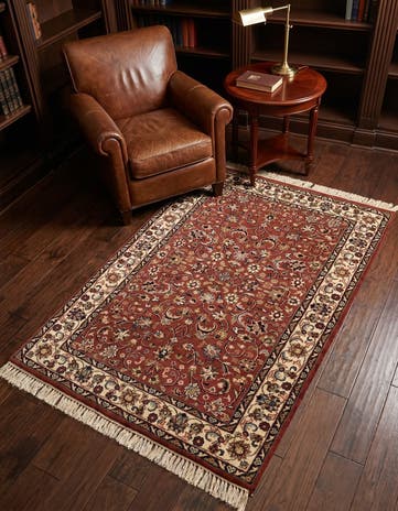 4' x 6' Hand Knotted Kashan Wool Rug