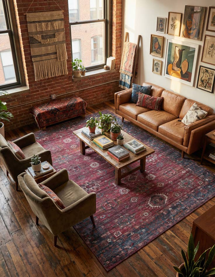 Detail image of 9' 2 x 12' Washable Maahru Rug