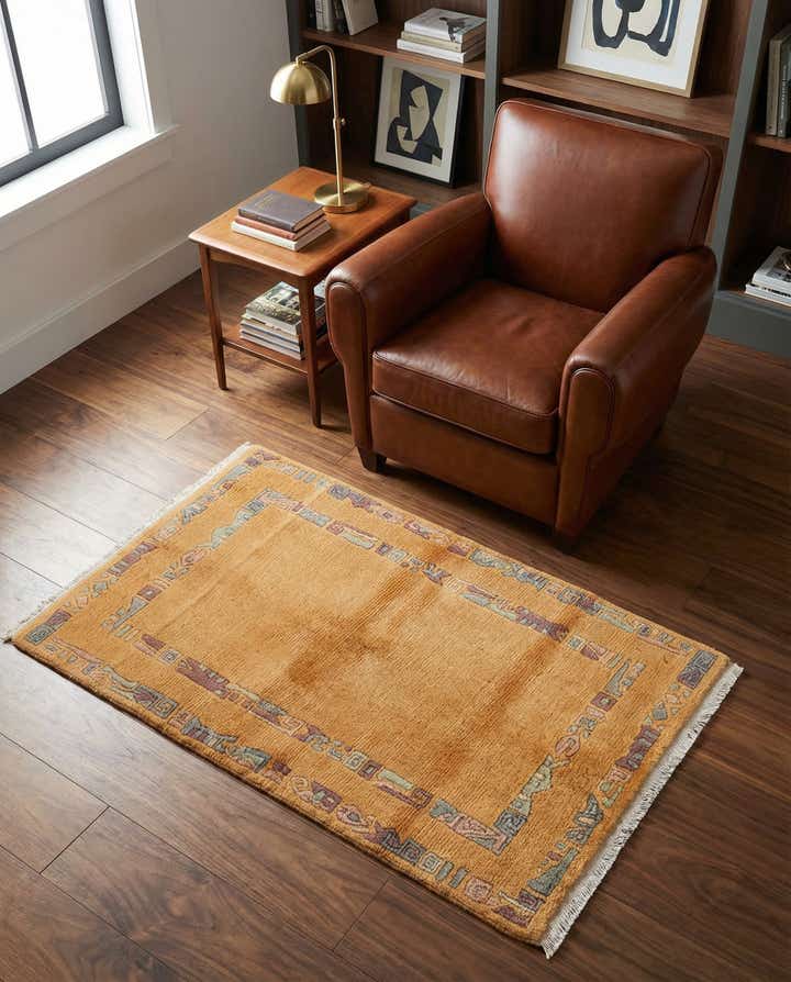 2' 5 x 4' 7 Hand Knotted Nepal Wool Rug