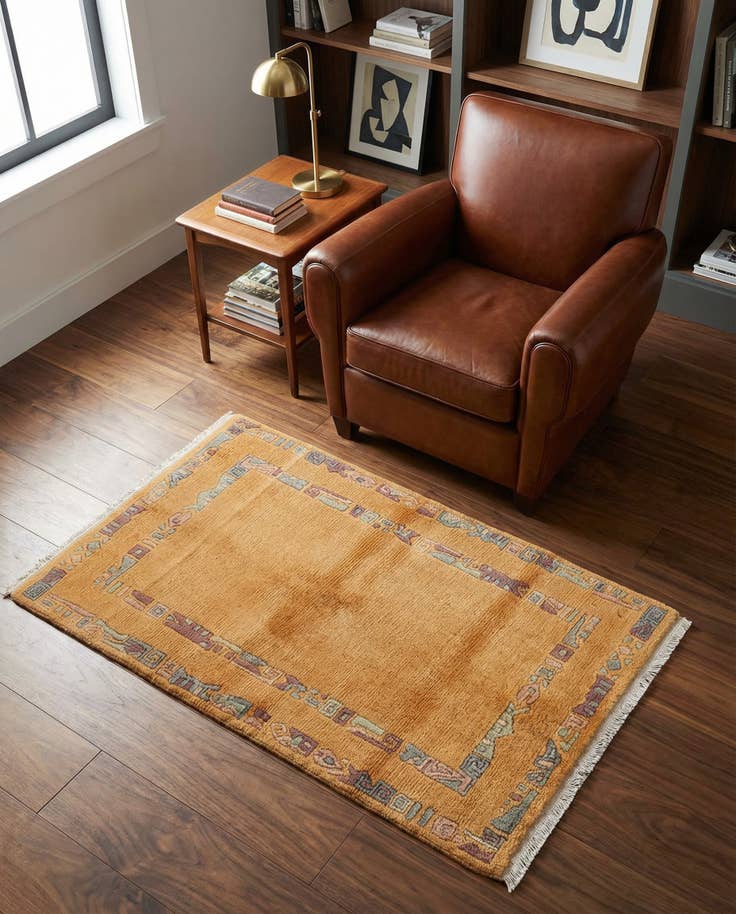 Detail image of 2' 5 x 4' 7 Hand Knotted Nepal Wool Rug