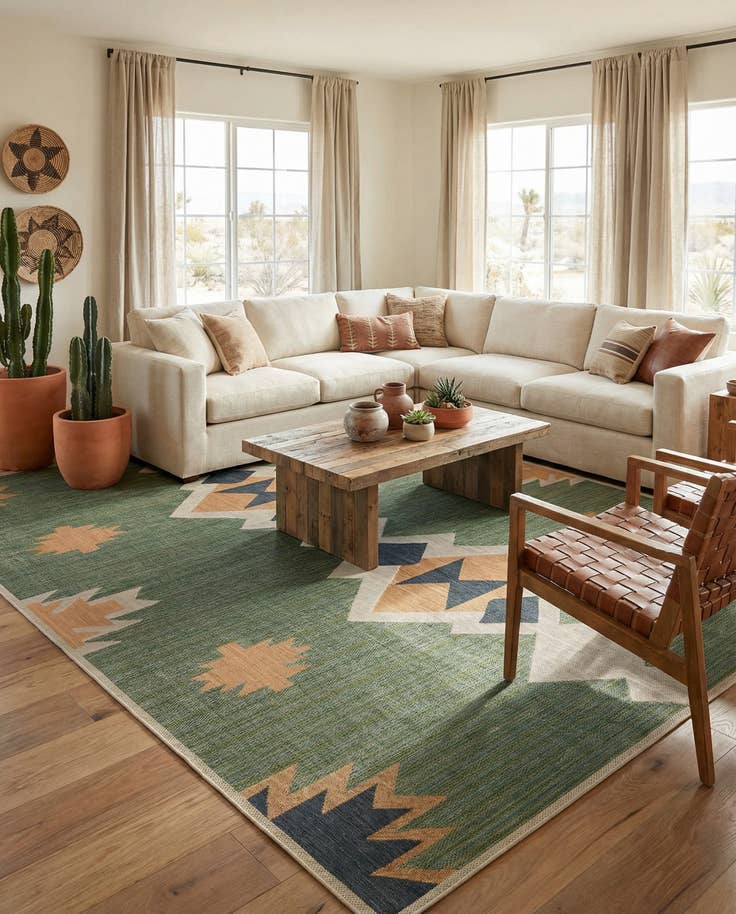 Detail image of 12' x 16' Easy-Clean Baja Indoor / Outdoor Rug