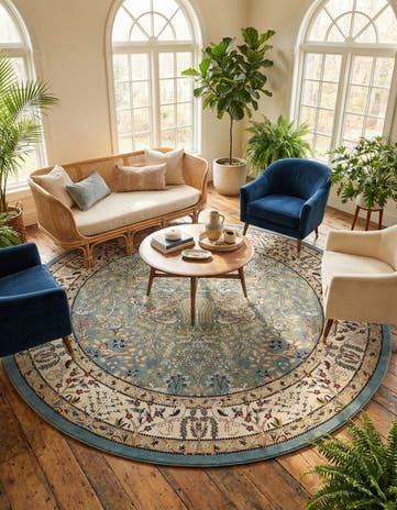 10' x 10' Nain Design Round Rug