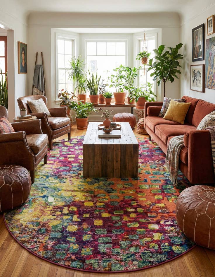 Detail image of 8' x 10' Washable Sevilla Oval Rug