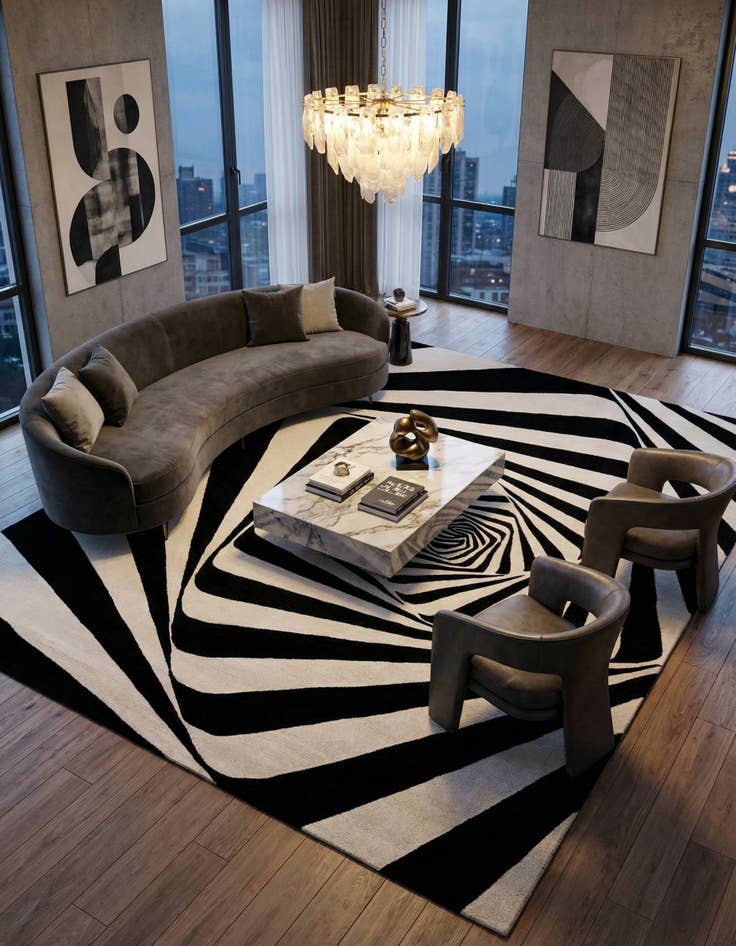 Detail image of  7' 10 x 10' Vortex Wool Rug