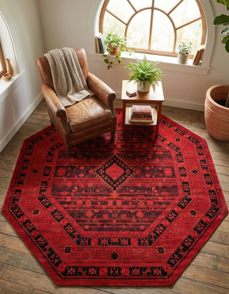 Detail image of 7' 10 x 7' 10 Bokhara Octagon Rug