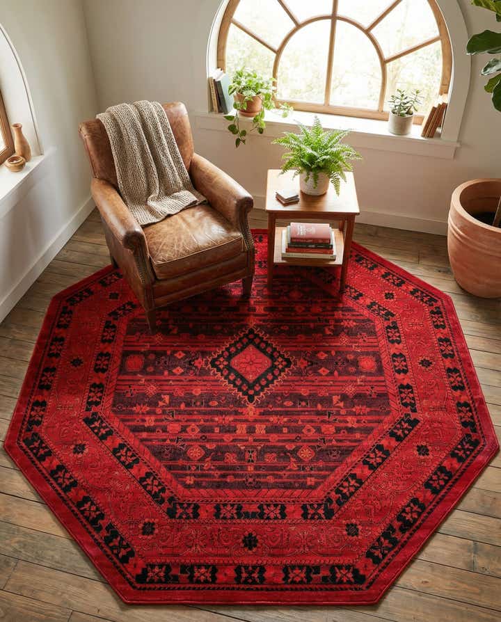 7' 10 x 7' 10 Bokhara Octagon Rug