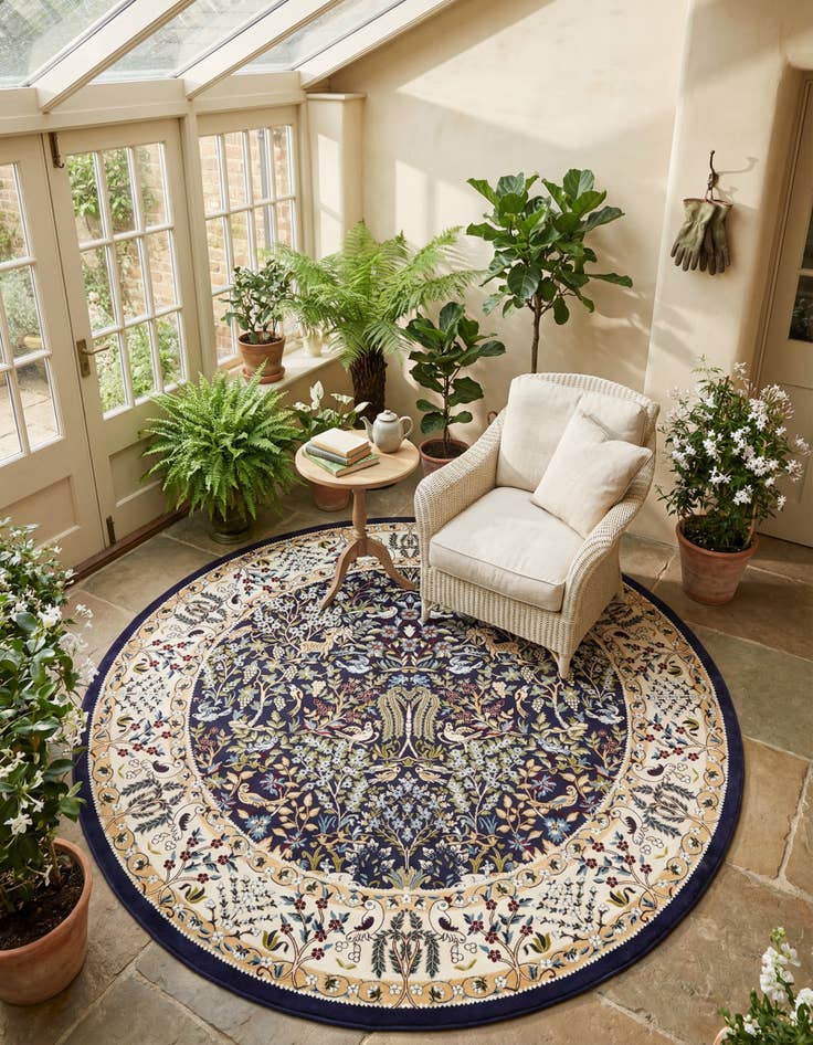 Detail image of 10' x 10' Nain Design Round Rug
