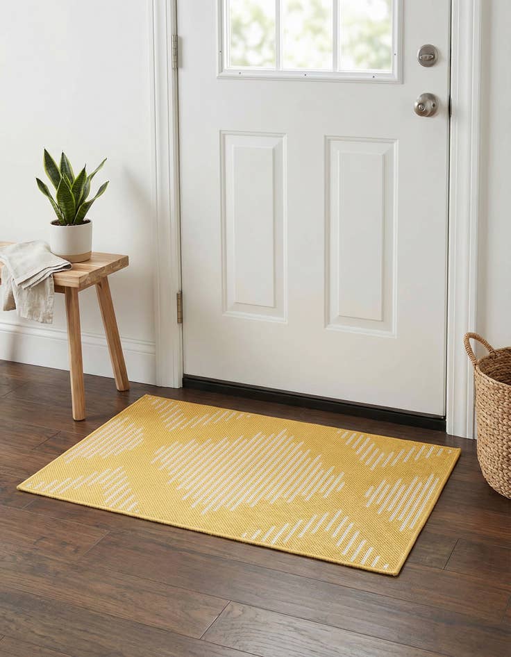 Detail image of 2' x 3' Easy-Clean Modern Indoor / Outdoor Rug