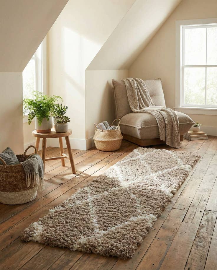 Detail image of 2' x 6' Infinity Shag Runner Rug