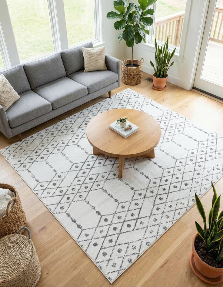 Detail image of 7' 10 x 7' 10 Paxon Trellis Square Rug