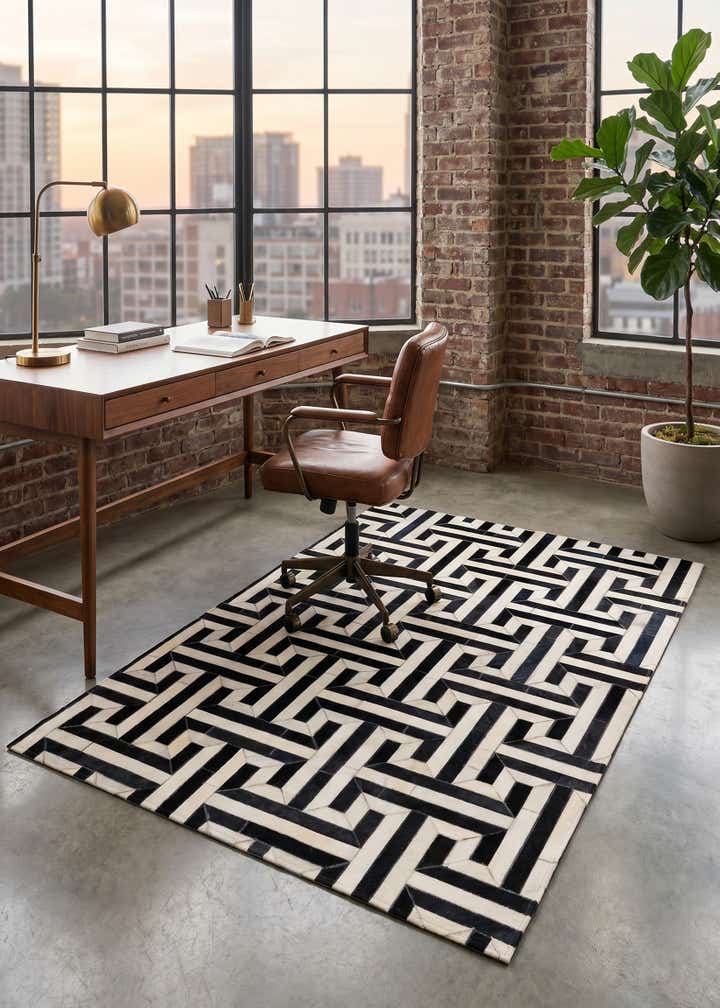 4' 1 x 6' 1 Cowhide - Patchwork Rug