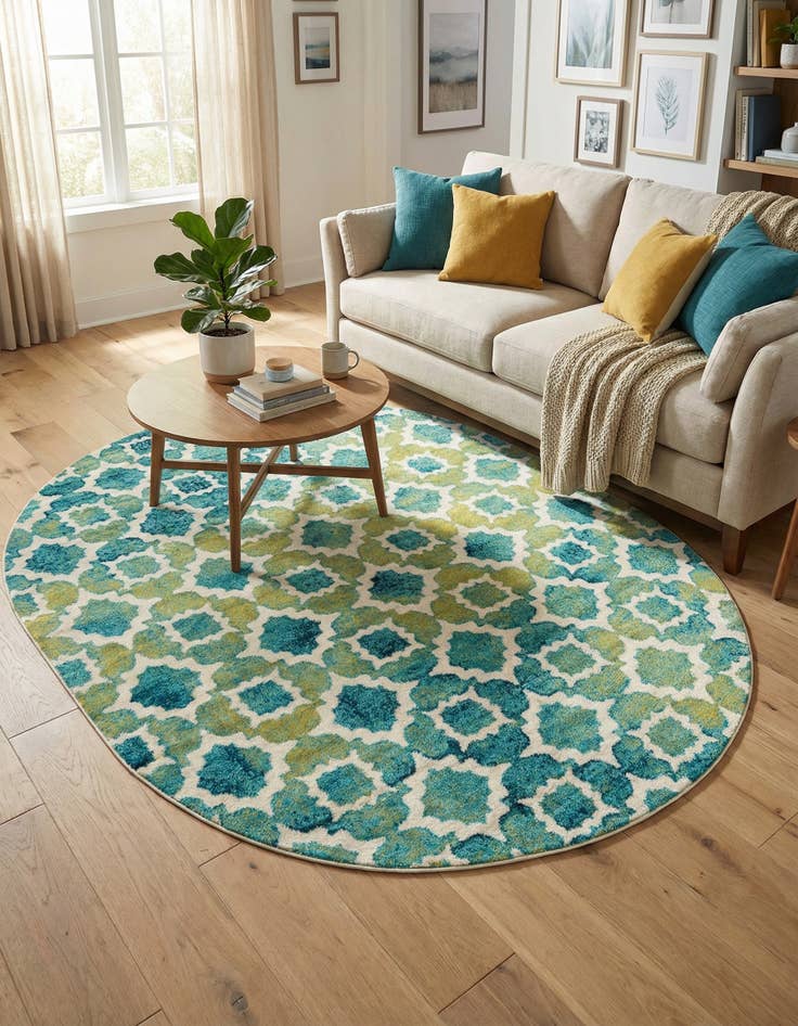 Detail image of 7' 10 x 10' Azalea Oval Rug