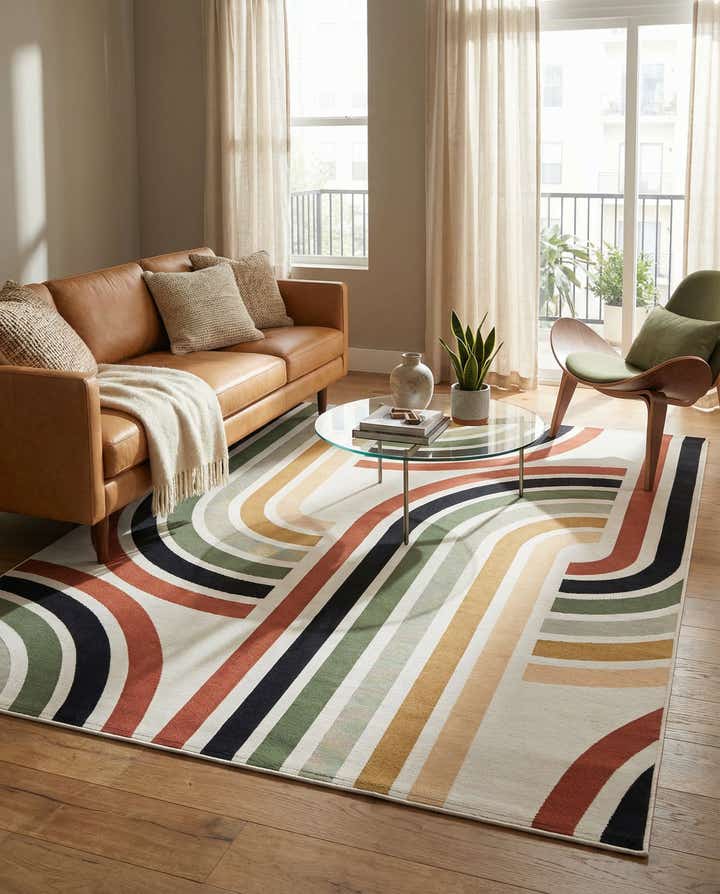 7' 10 x 10' Easy-Clean Modern Indoor / Outdoor Rug