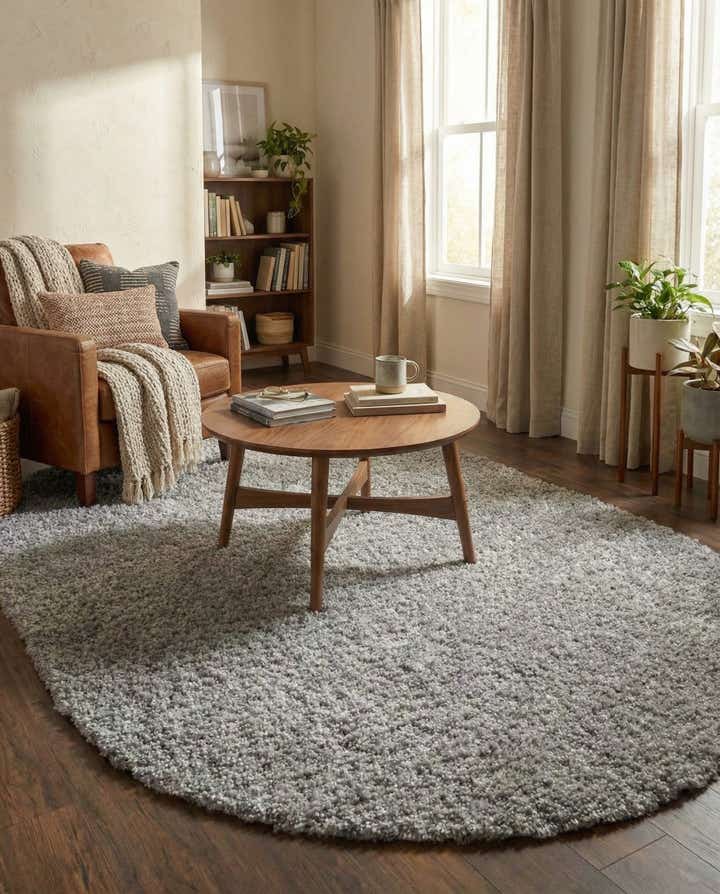 5' 3 x 8' Zermatt Shag Oval Rug