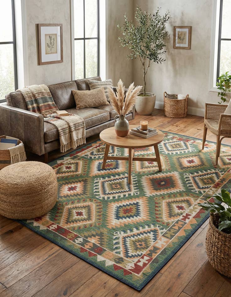 Detail image of 7' 10 x 10'  Washable Baja Indoor / Outdoor Rug