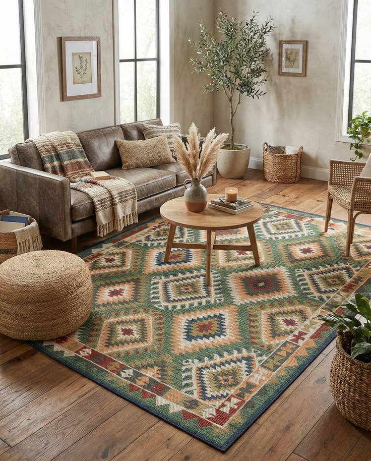 Detail image of 7' 10 x 10' Easy-Clean Baja Indoor / Outdoor Rug