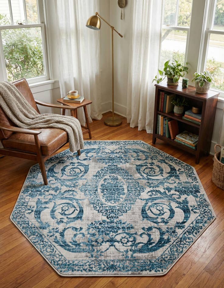 Detail image of 5' 3 x 5' 3 Finsbury Octagon Rug