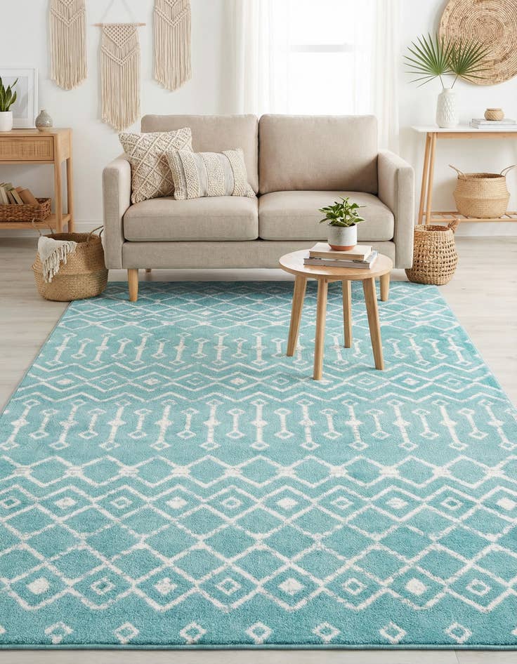 Detail image of 5' 3 x 8' Kasbah Trellis Rug