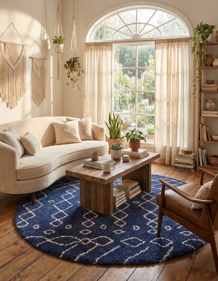 Detail image of 8' x 8' Marrakesh Shag Round Rug